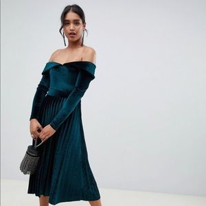 ASOS pleated Suede dress